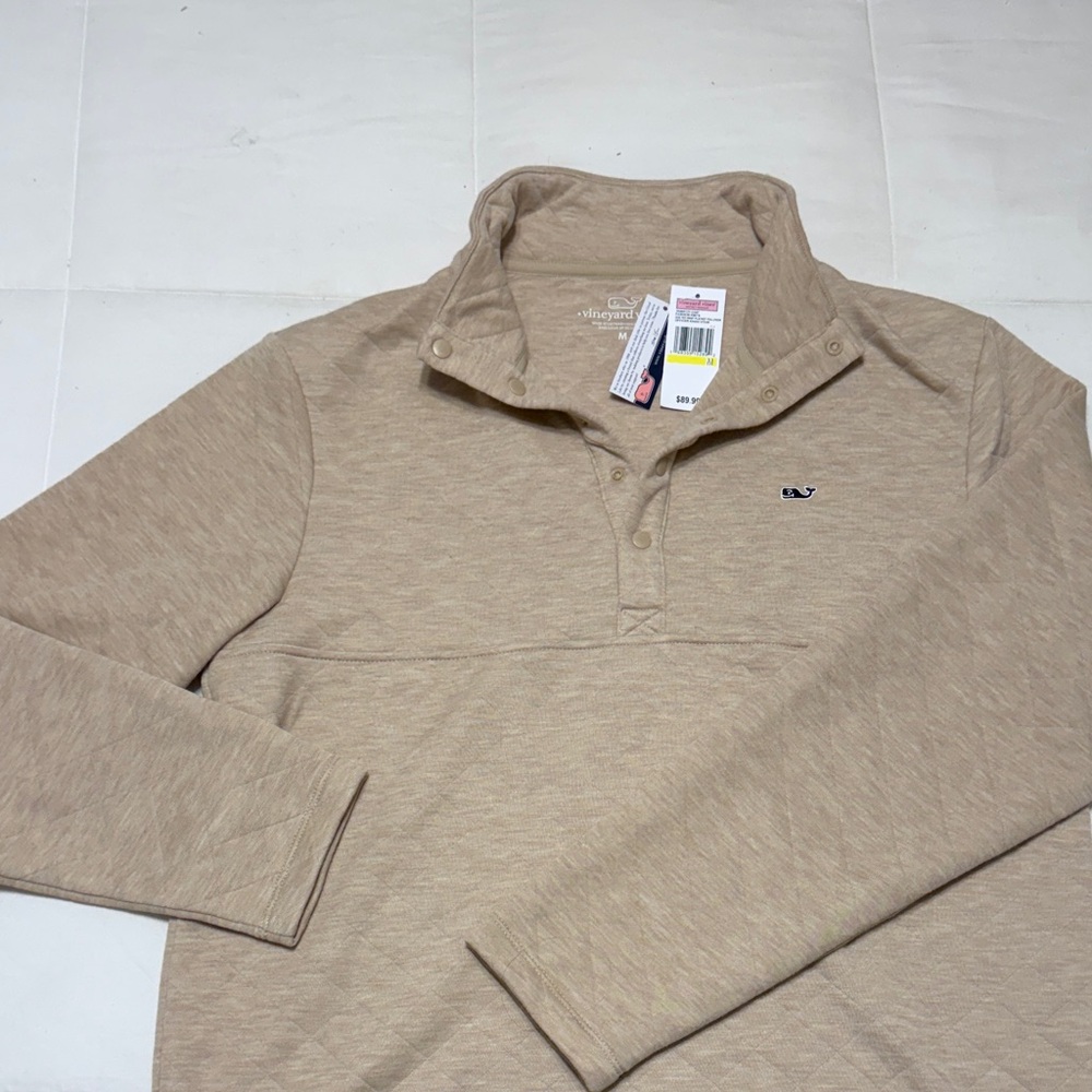 Vineyard Vines Men's Tan Pullover Sweatshirt